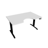  Hobis Motion Ergo elektromosan állítható magasságú íróasztal - 2M szegmensű, memória vezérléssel Szélesség: 140 cm, Szerkezet színe: fekete RAL 9005, Asztallap színe: fehér
