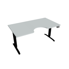  Hobis Motion Ergo elektromosan állítható magasságú íróasztal - 2M szegmensű, memória vezérléssel Szélesség: 160 cm, Szerkezet színe: fekete RAL 9005, Asztallap színe: szürke íróasztal