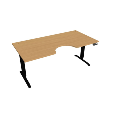  Hobis Motion Ergo elektromosan állítható magasságú íróasztal - 2M szegmensű, memória vezérléssel Szélesség: 180 cm, Szerkezet színe: fekete RAL 9005, Asztallap színe: bükkfa íróasztal