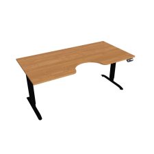  Hobis Motion Ergo elektromosan állítható magasságú íróasztal - 2M szegmensű, memória vezérléssel Szélesség: 180 cm, Szerkezet színe: fekete RAL 9005, Asztallap színe: égerfa íróasztal