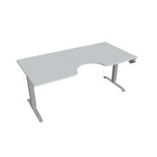  Hobis Motion Ergo elektromosan állítható magasságú íróasztal - 2M szegmensű, memória vezérléssel Szélesség: 180 cm, Szerkezet színe: szürke RAL 9006, Asztallap színe: szürke íróasztal