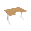  Hobis Motion Ergo elektromosan állítható magasságú íróasztal - 3 szegmensű, standard vezérléssel Szélesség: 120 cm, Szerkezet színe: fehér RAL 9016, Asztallap színe: bükkfa