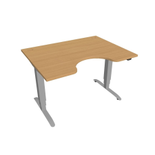  Hobis Motion Ergo elektromosan állítható magasságú íróasztal - 3 szegmensű, standard vezérléssel Szélesség: 120 cm, Szerkezet színe: szürke RAL 9006, Asztallap színe: bükkfa íróasztal