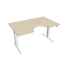  Hobis Motion Ergo elektromosan állítható magasságú íróasztal - 3 szegmensű, standard vezérléssel Szélesség: 140 cm, Szerkezet színe: fehér RAL 9016, Asztallap színe: akác íróasztal