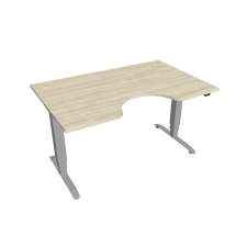 Hobis Motion Ergo elektromosan állítható magasságú íróasztal - 3 szegmensű, standard vezérléssel Szélesség: 140 cm, Szerkezet színe: szürke RAL 9006, Asztallap színe: akác íróasztal