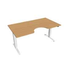  Hobis Motion Ergo elektromosan állítható magasságú íróasztal - 3 szegmensű, standard vezérléssel Szélesség: 160 cm, Szerkezet színe: fehér RAL 9016, Asztallap színe: bükkfa íróasztal