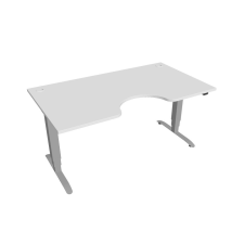  Hobis Motion Ergo elektromosan állítható magasságú íróasztal - 3 szegmensű, standard vezérléssel Szélesség: 160 cm, Szerkezet színe: szürke RAL 9006, Asztallap színe: fehér íróasztal
