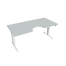  Hobis Motion Ergo elektromosan állítható magasságú íróasztal - 3 szegmensű, standard vezérléssel Szélesség: 180 cm, Szerkezet színe: fehér RAL 9016, Asztallap színe: szürke íróasztal