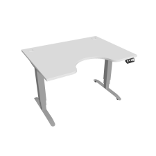  Hobis Motion Ergo elektromosan állítható magasságú íróasztal - 3M szegmensű, memória vezérléssel Szélesség: 120 cm, Szerkezet színe: szürke RAL 9006, Asztallap színe: fehér íróasztal