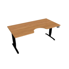  Hobis Motion Ergo elektromosan állítható magasságú íróasztal - 3M szegmensű, memória vezérléssel Szélesség: 180 cm, Szerkezet színe: fekete RAL 9005, Asztallap színe: égerfa íróasztal