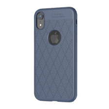 Hoco ADMIRE szilikon telefonvédő (ultravékony, 0.8 mm, lyukacsos, rombusz minta, logó kivágás) KÉK [Apple iPhone XR 6.1] (5996457830190) tok és táska