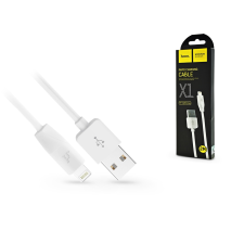 Hoco Apple iPhone Lightning USB töltő- és adatkábel 2 m-es vezetékkel - HOCO X1 Lightning Cable - 2.1A - fehér kábel és adapter