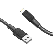 Hoco CABLE USB Iphone lightning 8-PIN 2,4a Jaeger x69 1m fekete fehér mobiltelefon kellék