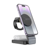 Hoco CQ3 3az1-ben asztali töltő (15W, wireless, gyorstöltő, MagSafe, Apple Watch töltő) fekete (CQ3_B) (CQ3_B)