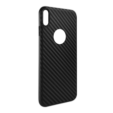 Hoco DELICATE SHADOW szilikon telefonvédő (karbon minta, logó kivágás) FEKETE tok és táska