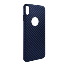 Hoco DELICATE SHADOW szilikon telefonvédő (karbon minta, logó kivágás) SÖTÉTKÉK [Apple iPhone XR 6.1] (5996457832781) tok és táska