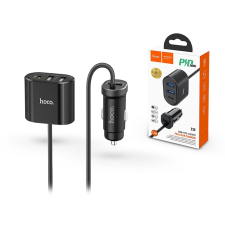 Hoco HOCO szivargyújtó töltő + USB elosztó HUB 3xUSB + Type-C csatlakozóval, 1,2 m-es vezetékkel - PD3.0/QC3.0/QC2.0 - 42W - HOCO Z35 - fekete mobiltelefon kellék