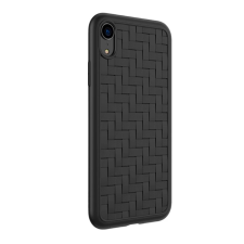 Hoco iPhone XR 6.1 HOCO TRACERY szilikon telefonvédő fonott minta FEKETE tok és táska