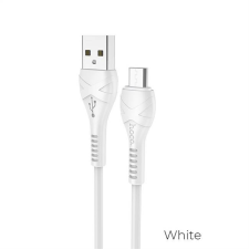 Hoco kábel Cool hálózati töltő adatkábel Micro 1 méter fehér kábel és adapter