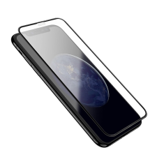 Hoco képernyővédő üveg (3D full cover, íves, karcálló, 0.2mm, 9H) FEKETE mobiltelefon kellék