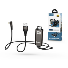 Hoco Lightning + USB + HDMI kábel 2 m-es vezetékkel - HOCO UA14 Lightning to HDMI Audio/Video HD Cable Adapter - black kábel és adapter