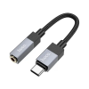 Hoco UPA32C audió kábel (3.5mm jack - lightning, 15cm, AUX, cipőfűző) FEKETE