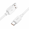 Hoco USB töltő- és adatkábel, USB Type-C, 100 cm, 6000mA, 100W, gyorstöltés, PD, QC, Hoco X96 Hyper, fehér