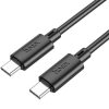 Hoco USB Type-C töltő- és adatkábel, USB Type-C, 100 cm, 3000 mA, 60W, gyorstöltés, PD, QC, Hoco X88 Gratified, fekete