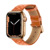 Hoco WA18 pótszíj (egyedi méret, nagy, szilikon, bőr hatású, állítható, 3D rombusz) NARANCSSÁRGA Apple Watch Series 10 46mm / Watch Ultra 2 49mm / Watch Series 9 45mm (WA18_OR_42-44-45-49) (WA18_OR_42-44-45-49)