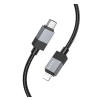Hoco X110 adatkábel (Type-C - lightning, 27W, PD gyorstöltő, 100cm, cipőfűző) FEKETE