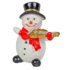  Hóember muzsikus poly M8cm dekorációs kellék