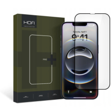 Hofi Glass Pro Full Screen üvegfólia iPhone 13 / 13 Pro / 14 / 16e, fekete mobiltelefon kellék