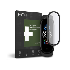Hofi Hybrid Glass Xiaomi Mi Smart Band 5 üveg képernyővédő fólia fekete kerettel (FN0164) (FN0164) okosóra kellék