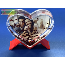  Hógömb &amp;quot;szív&amp;quot; lapos, talpas ajándéktárgy