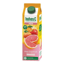  HOHES C Gyümölcslé, 100%, 1 l, HOHES C &quot;Mild Juice&quot;, pink grapefruit-alma-narancs üdítő, ásványviz, gyümölcslé