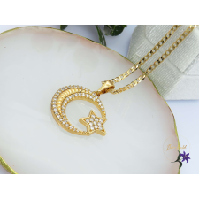  Hold csillag medálos nyaklánc -18K nyaklánc