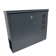  HOLDEN Kültéri Postaláda, Szórólaptartós, Antracit postaláda