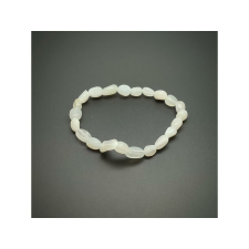 Holdkő fehér pebble karkötő 6-10mm karkötő
