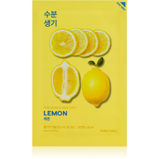 Holika Holika Pure Essence Lemon arcmaszk bőrpuhító és frissítő hatással C vitamin 20 ml arcpakolás, arcmaszk
