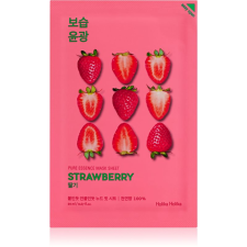 Holika Holika Pure Essence Strawberry fehérítő gézmaszk az egységes tónusú bőrért 23 ml arcpakolás, arcmaszk