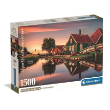  Hollandia Zaanse Schans 1500 db-os Compact puzzle Clementoni puzzle, kirakós