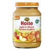 Holle Bio bébiétel, Őszibarack almával, 190g (4 hónapos kortól)