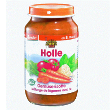 Holle Bio Junior bébiétel, Zöldségrizottó, 220g (8 hónapos kortól) bébiétel