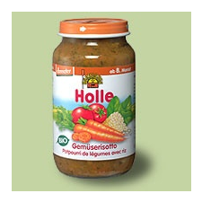 Holle bio zöldségrizottó bébiétel 220g bébiétel