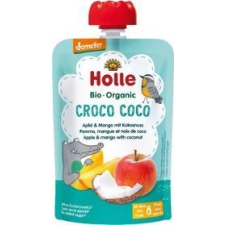 Holle Croco Coco Bio gyümölcspüré alma, mangó, kókusz, 100 g (8 m +) bébiétel