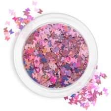  Hologrammos pillangó - #03  rosegold körömdíszítő