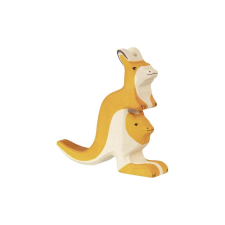  HOLZTIGER 80193 kenguru kicsinyével játékfigura