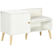 HomCom Cipőpad – 80×33×49 cm, Fehér, Üléssel és Tárolóhellyel bútor