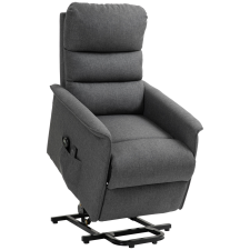 HomCom Elektromos Emelőfotel 8 Vibrációs Ponttal, 4 Masszázs és Fűtési Üzemmóddal, Szürke masszázsfotel