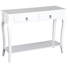 HomCom komód, 100 x 33 x 76 cm, MDF / fenyőfa, fehér bútor